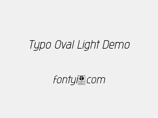 Typo Oval Light Demo