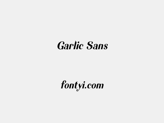 Garlic Sans