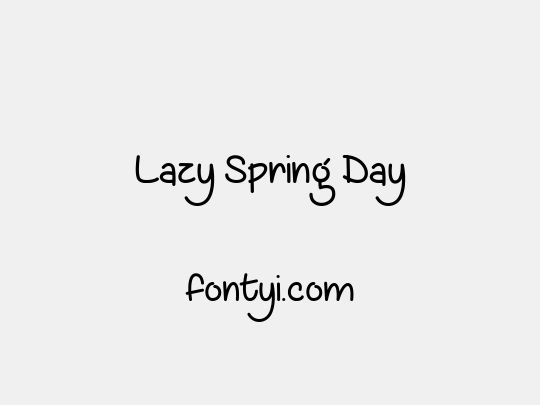 Lazy Spring Day