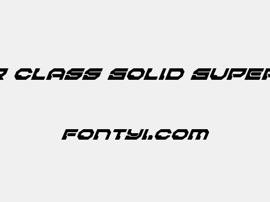 Pulsar Class Solid Super-Italic