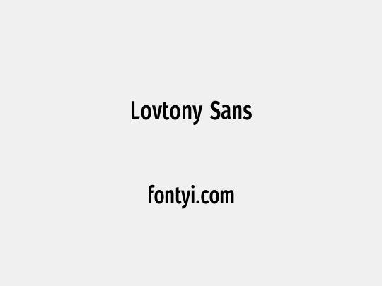 Lovtony Sans