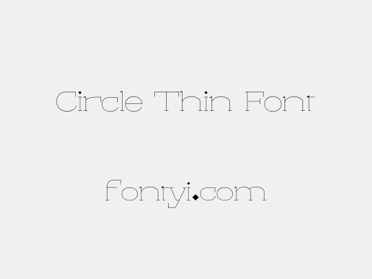 Circle Thin Font