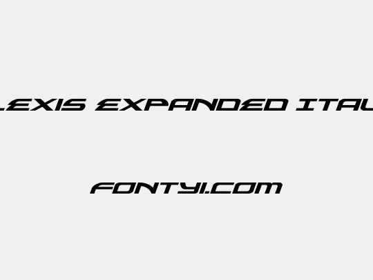 Alexis Expanded Italic