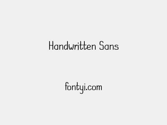 Handwritten Sans