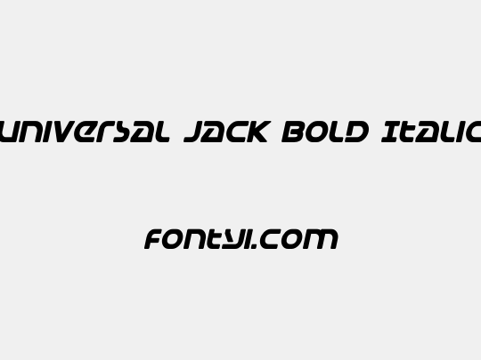 Universal Jack Bold Italic