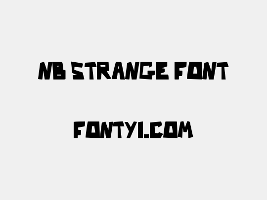 Nb Strange Font