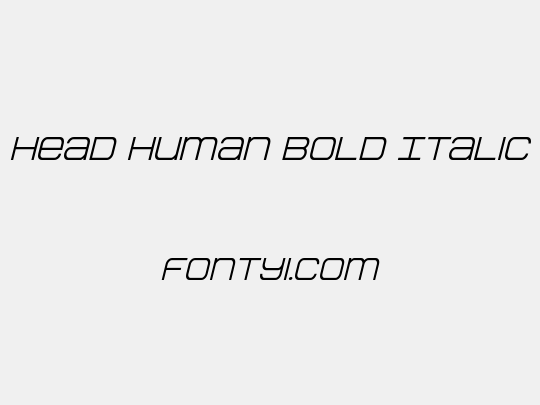 Head Human Bold Italic