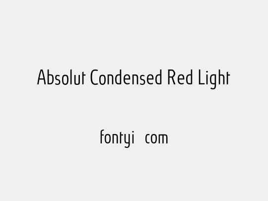 Absolut Condensed Red Light