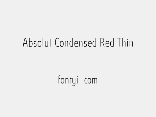 Absolut Condensed Red Thin