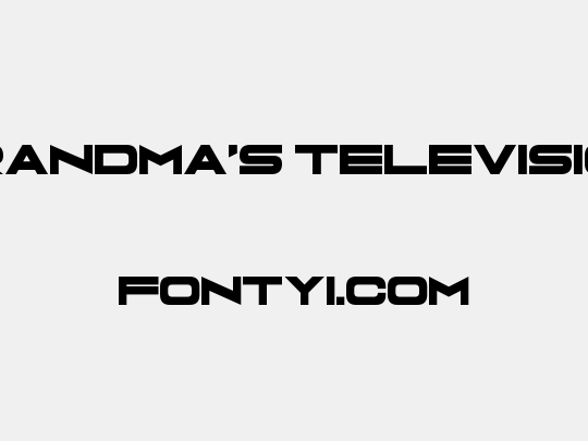 Grandma's Television