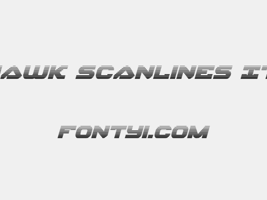 Skyhawk Scanlines Italic