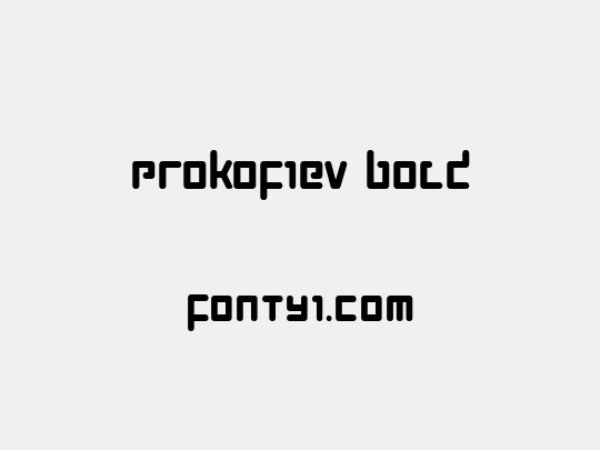 Prokofiev Bold