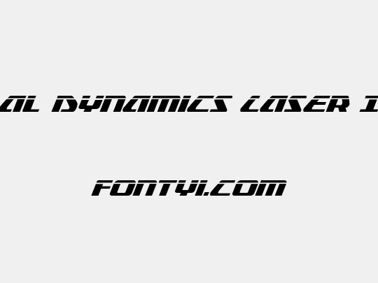 Global Dynamics Laser Italic