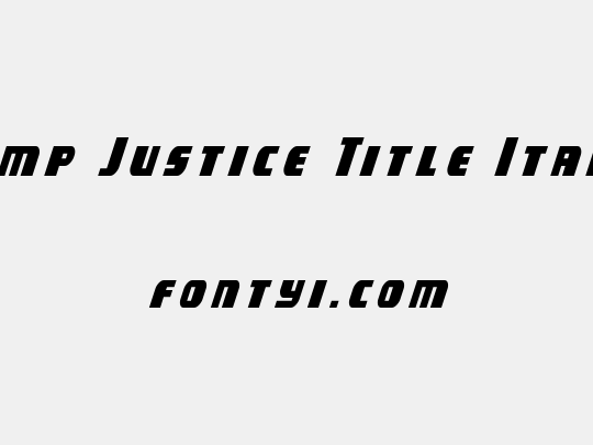 Camp Justice Title Italic