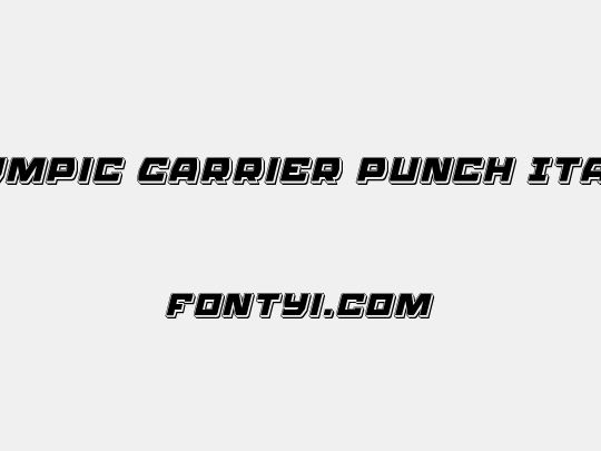 Olympic Carrier Punch Italic