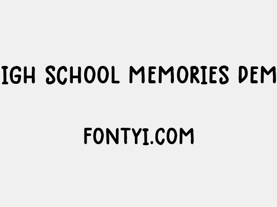 High School Memories Demo