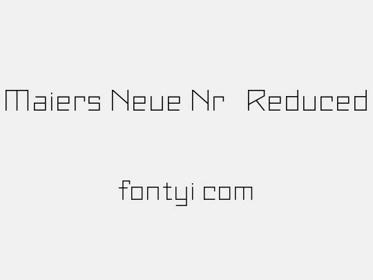 Maiers Neue Nr.8 Reduced
