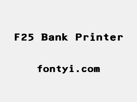F25 Bank Printer