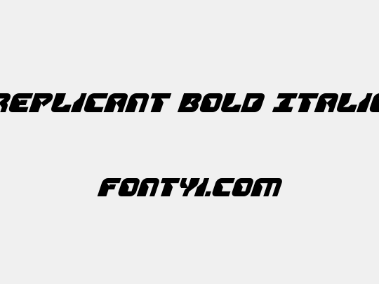 Replicant Bold Italic