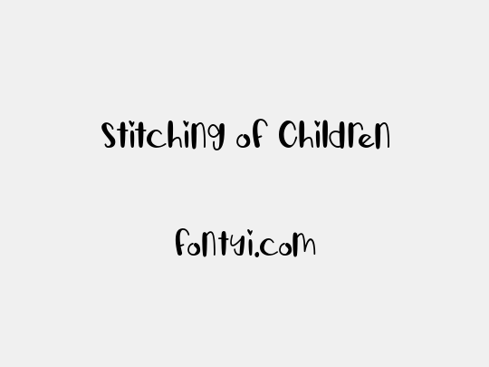 Stitching of Children