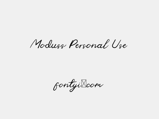 Moduss Personal Use