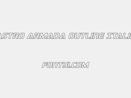 Astro Armada Outline Italic