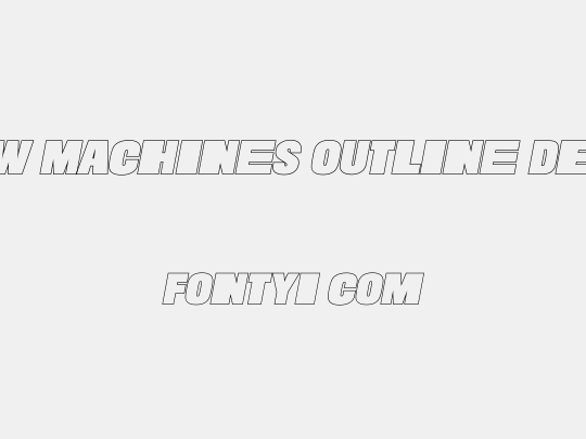 New Machines Outline DEMO