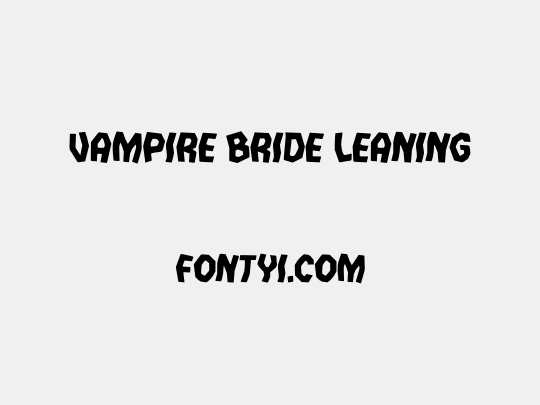 Vampire Bride Leaning
