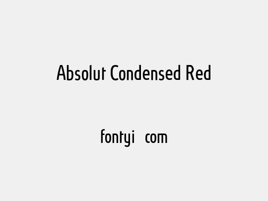 Absolut Condensed Red