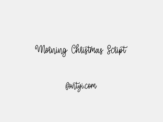 Morning Christmas Script