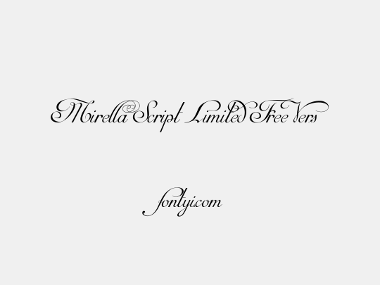 Mirella Script Limited Free Version.vfb