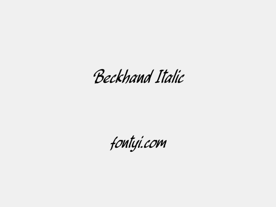 Beckhand Italic