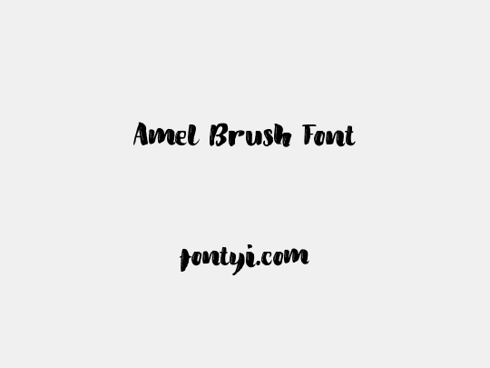 Amel Brush Font