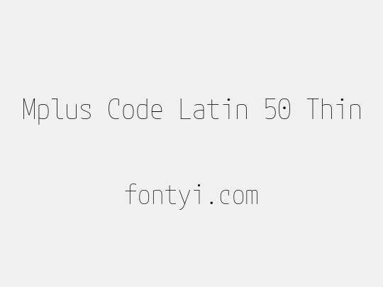 Mplus Code Latin 50 Thin