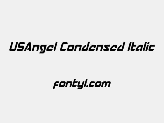 USAngel Condensed Italic