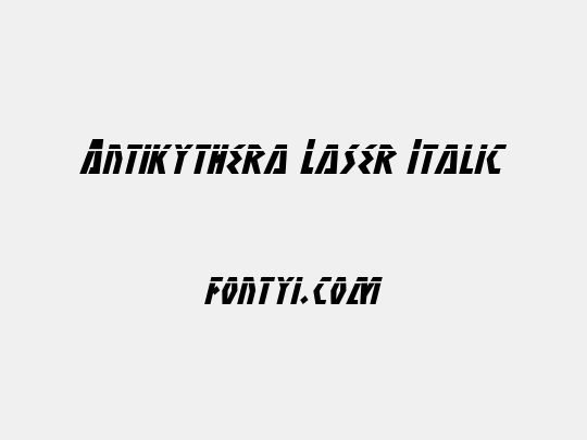 Antikythera Laser Italic