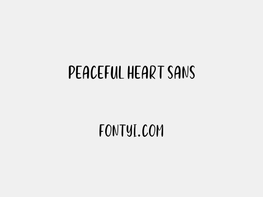 Peaceful Heart Sans