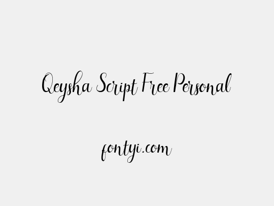 Qeysha Script Free Personal