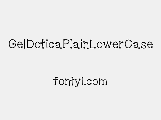 GelDoticaPlainLowerCase