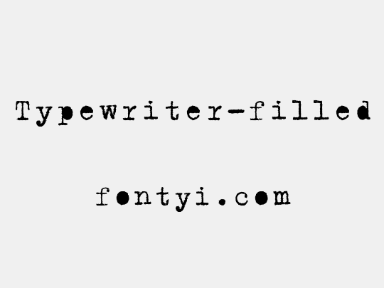 Typewriter-filled