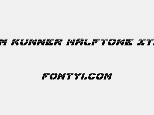 Zoom Runner Halftone Italic