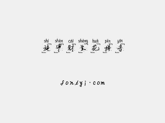 施申财生花拼音