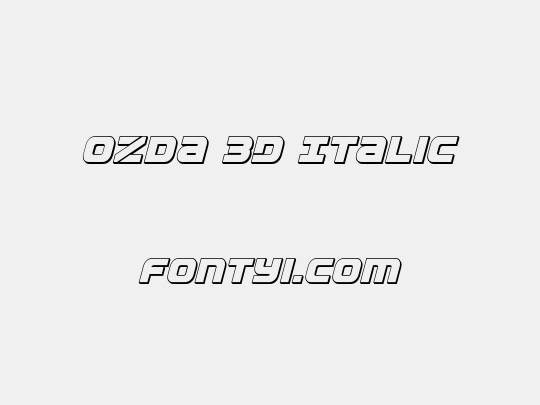 Ozda 3D Italic