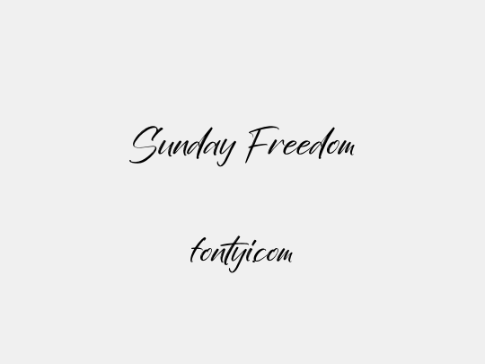 Sunday Freedom