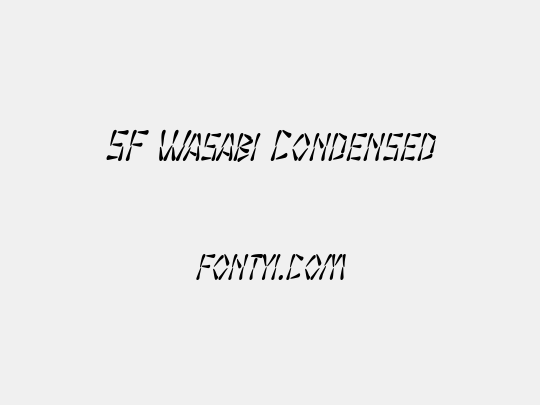 SF Wasabi Condensed
