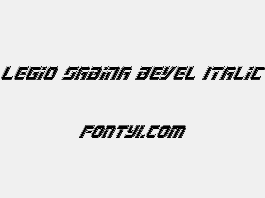 Legio Sabina Bevel Italic