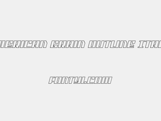 American Grain Outline Italic
