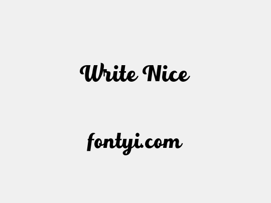 Write Nice
