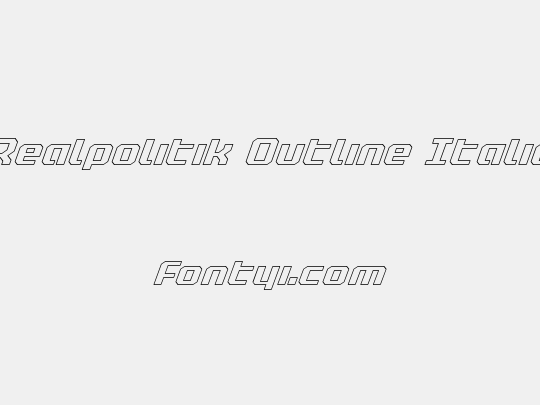 Realpolitik Outline Italic