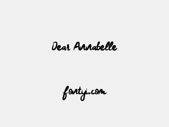 Dear Annabelle